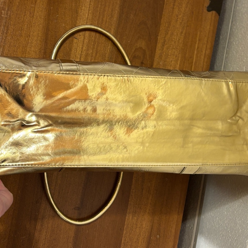 BCBGMaxAzria Shimmering Gold Tote Bag - Picture 3 of 8